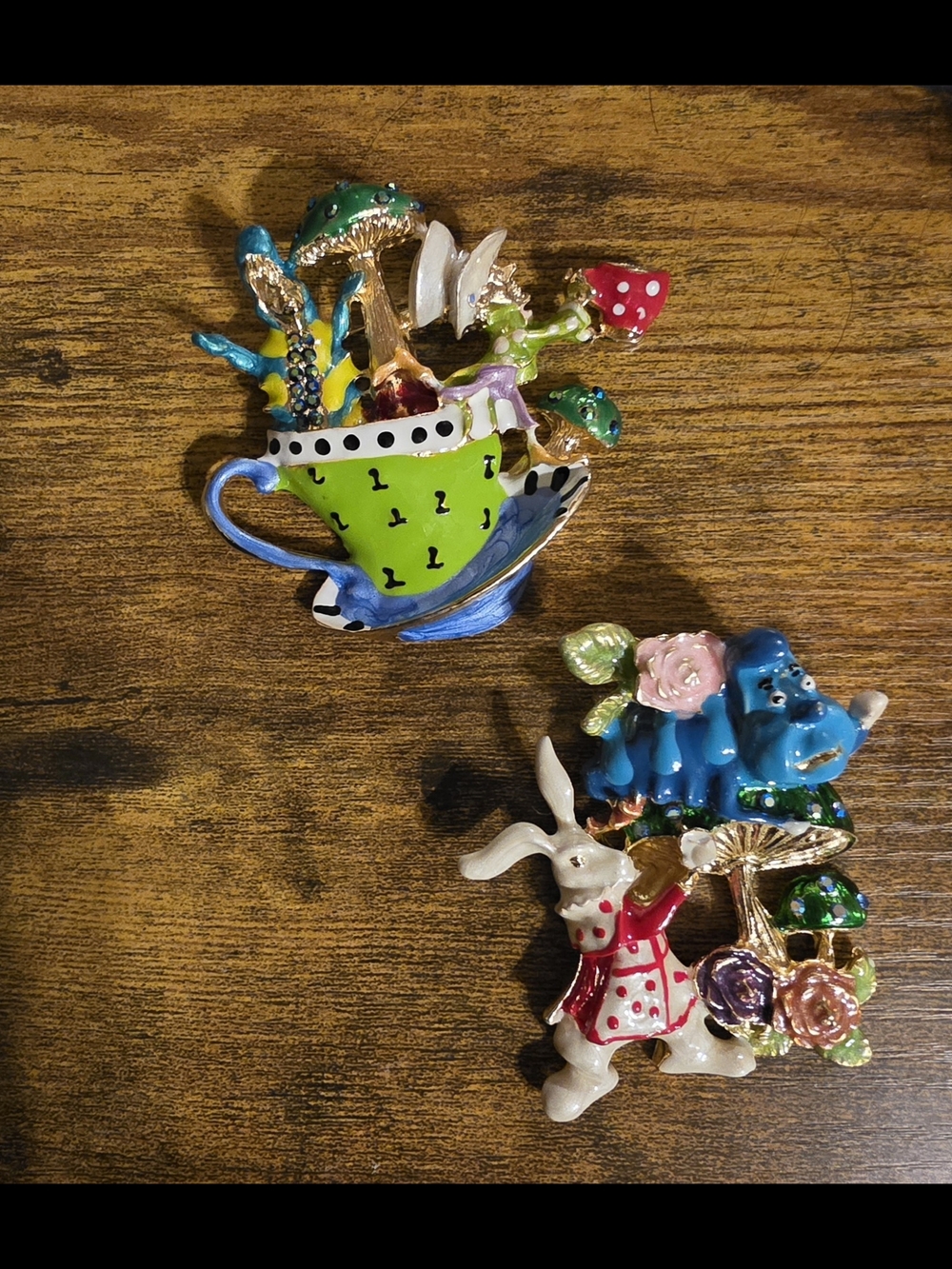 Alice And Wonderland Brooches